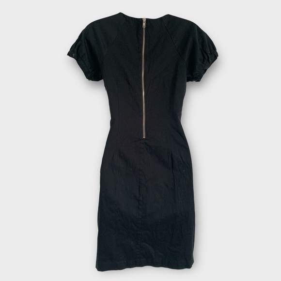 Ted Baker Black Ruffle Front Sheath Dress - Picture 5 of 10